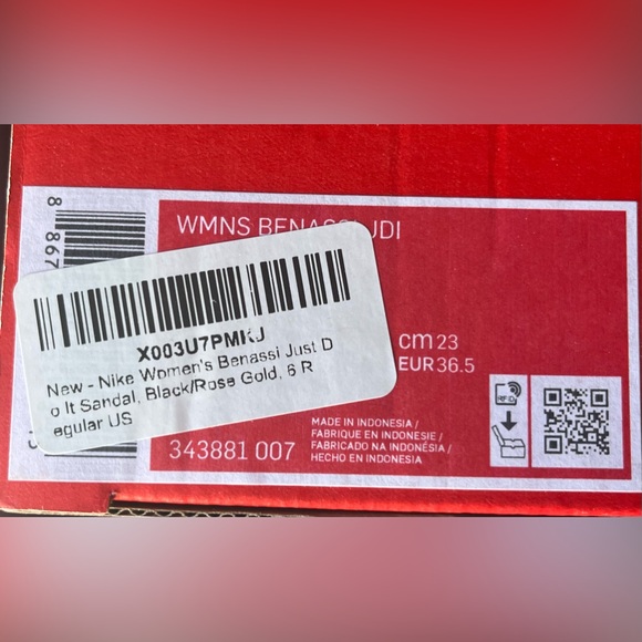 Nike Women’s Benassi Slide in Black & Rose Gold Sizes 6, 7 & 9 NWT - Picture 7 of 7